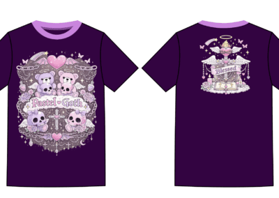 Pastel Gothic T-Shirt Print Design Mock-Up