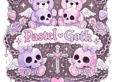 Pastel Gothic T-Shirt Print Design
