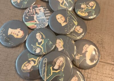 School senior buttons and image design in Photoshop and Canva